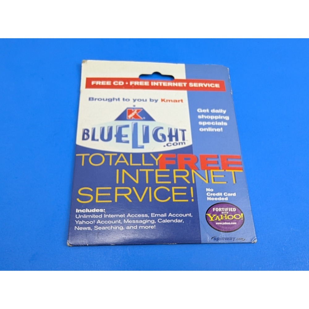 Vintage AOL Yahoo Kmart Blue Light Special Internet CD Collectible